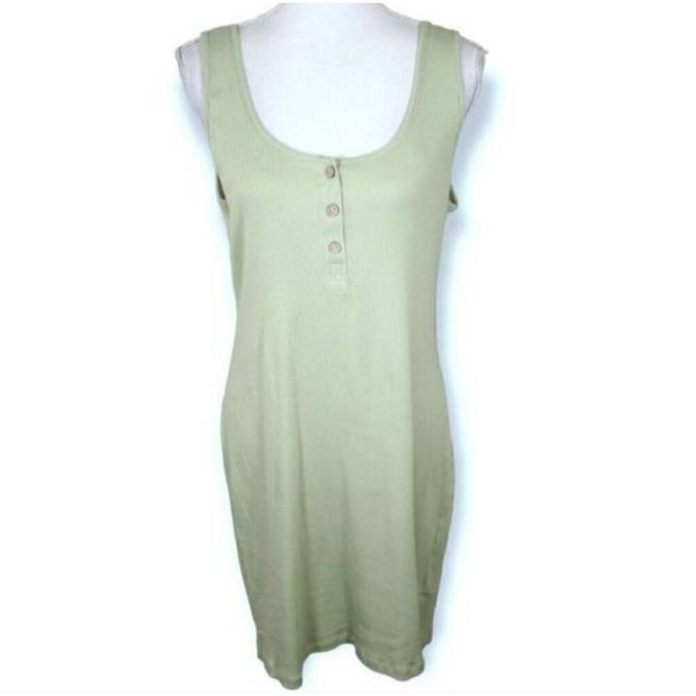 AMBIANCE PISTACHIO GREEN BODYCON TANK DRESS SZ.1X GUC.